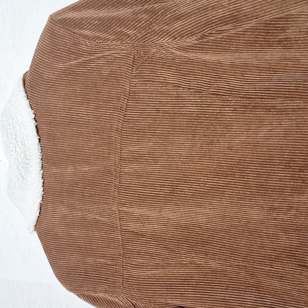 3/$20-Brown Corduroy Jacket, Cropped,  Sherpa Collar And Lining, 12, NWOT - Picture 10 of 14